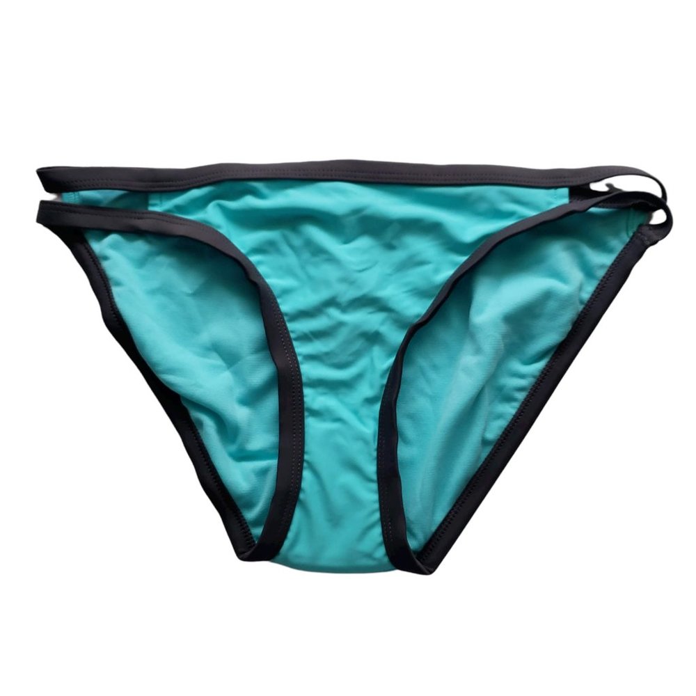 NEW Xhilaration Teal w Gray Trim Hipster Bikini Bottoms Size Medium M